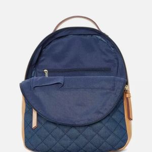 Liz Claiborne Raquel Mini Backpack- Blue Quilted